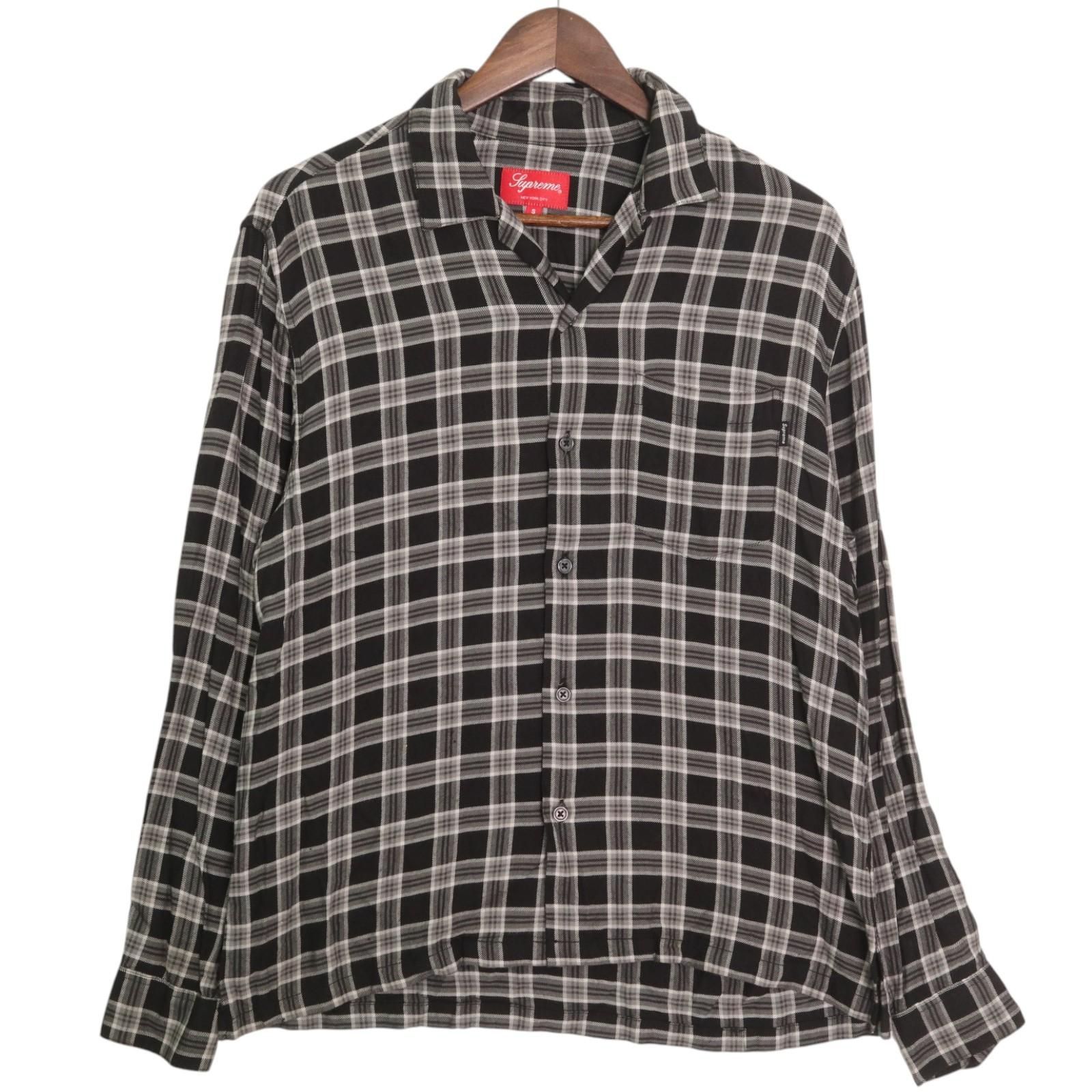 Supreme(シュプリーム)Plaid Rayon Shirt オープンカラー ロング 