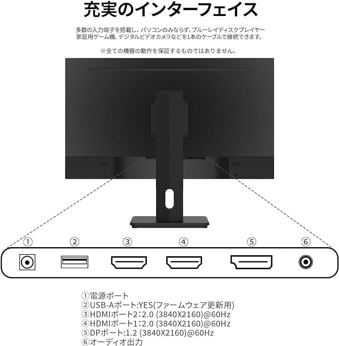 JAPANNEXT 28型 IPS 4K液晶モニター JN-IPS28FLUHDR-HSP HDMI DP 昇降