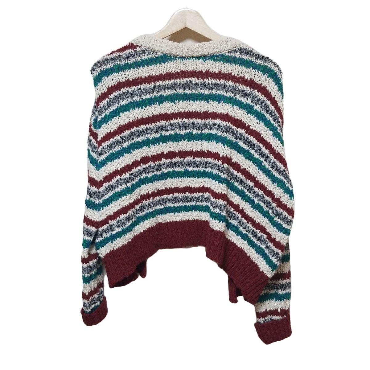 MARNI マルニ カーディガン サイズ36 S レディース - アイボリー×ボルドー×マルチ 長袖|ボーダー