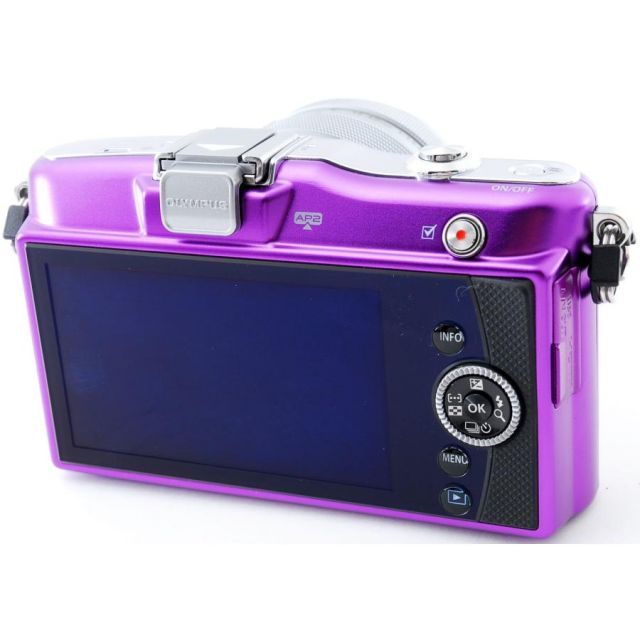 オリンパス ミラーレス OLYMPUS PEN mini E-PM1 レンズキット パープル