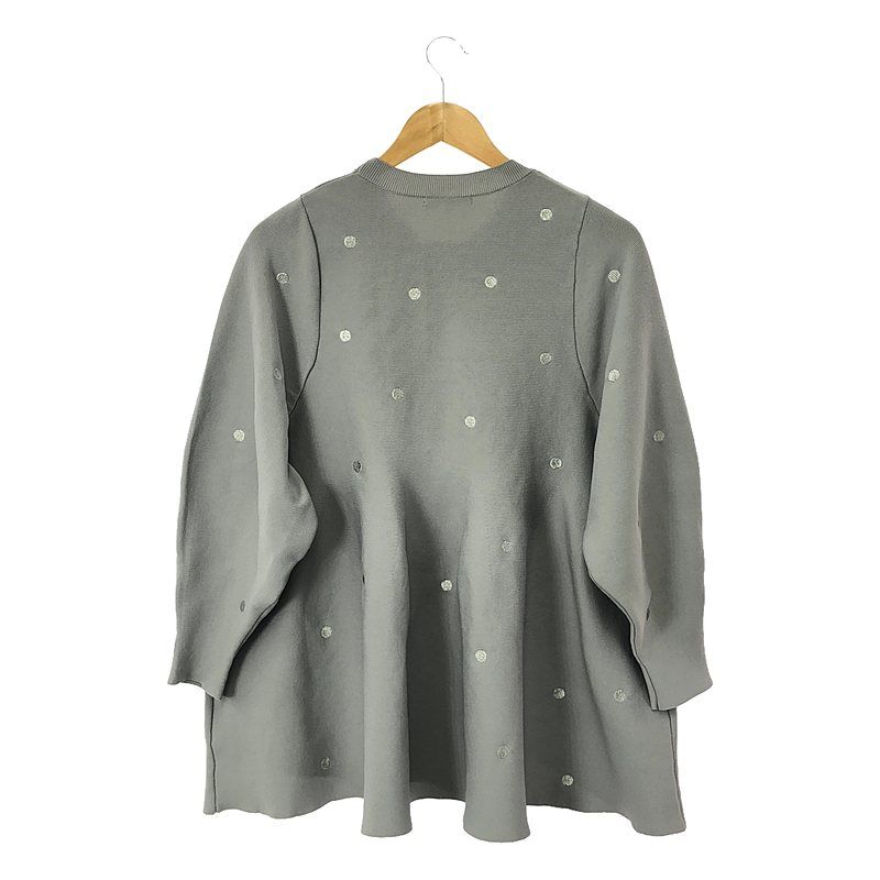 cadune メタリックドットペプラムチュニック(長袖) CADUNE / カデュネ | メタリック ドット ペプラム チュニック