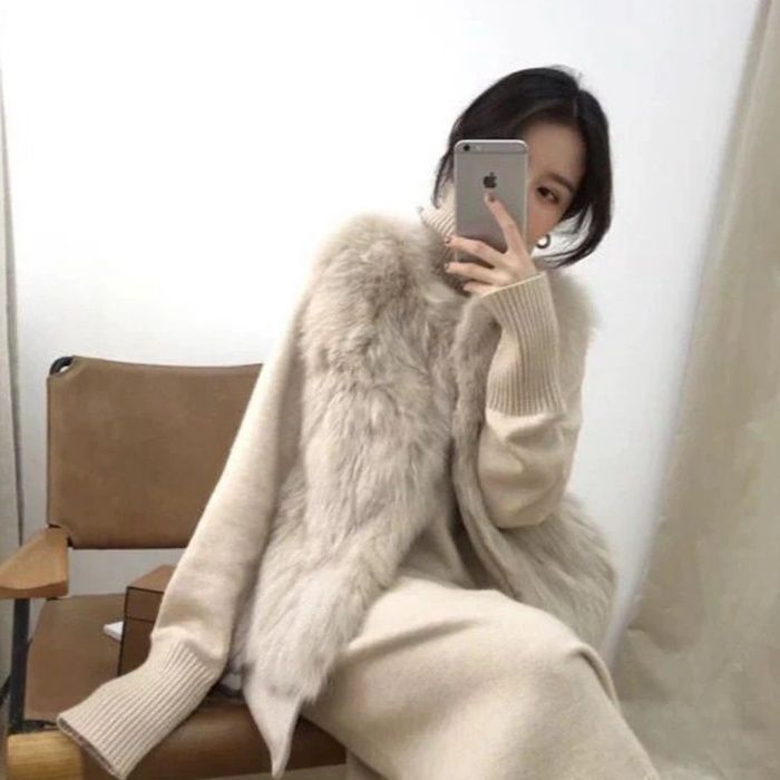 ♡】fairliar厚手ふわふわアウター ベスト ジャケット モコモコ
