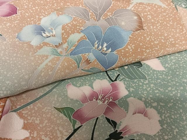 平和屋着物●訪問着　友禅　作家物　枝花文　暈し染め　正絹　逸品　未使用　AAAY6438zg 平和屋着物○訪問着 友禅 作家物 枝花文 暈し染め 正絹 逸品 未使用
