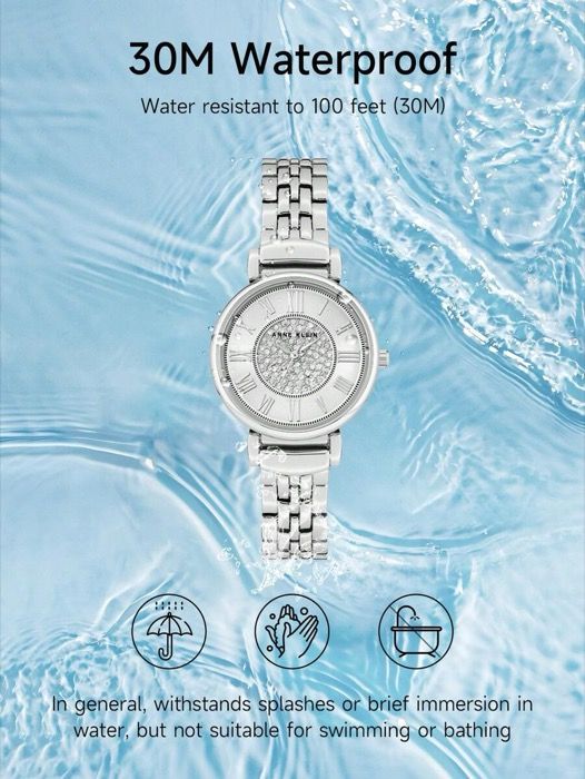 腕時計 レディース クォーツ シルバートーン ステンレス スチール クォーツ ブレスレット ウォッチ レディース、クリスタル ダイヤル、カジュアル リンク調整可能ブレスレット、贅沢な贈り物 ウォッチ /3873SV