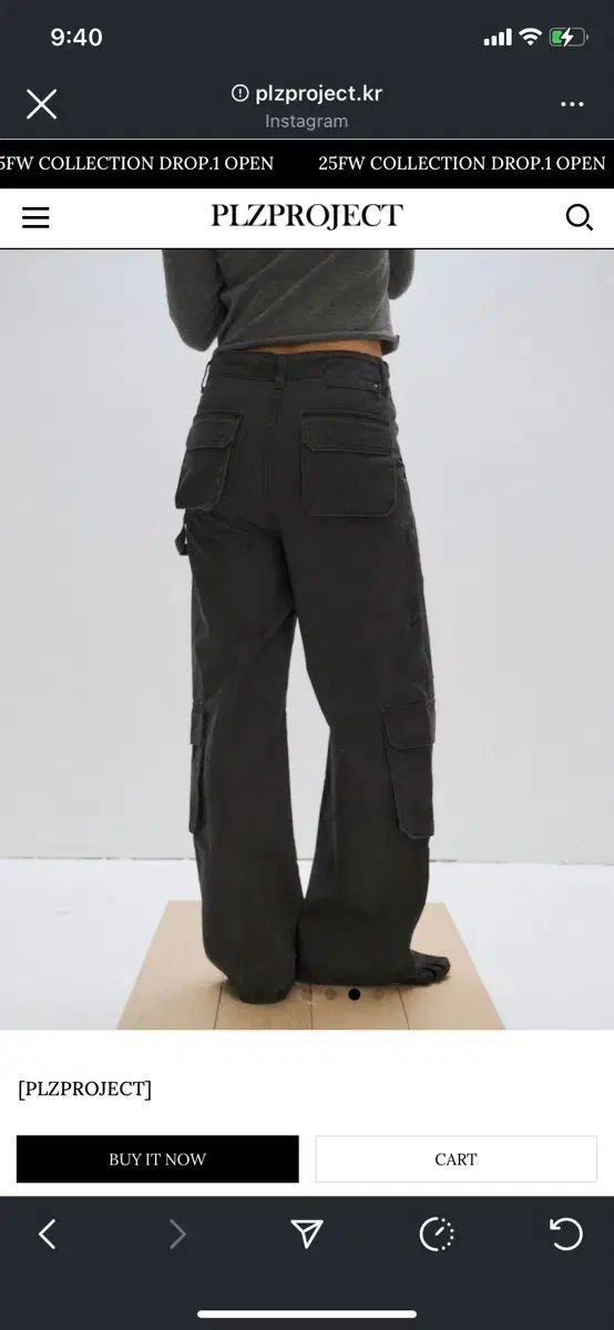 PLZPROJECT PLZPROJECT プリーズプロジェクト カーペンダー パラシュート パンツ チャコール