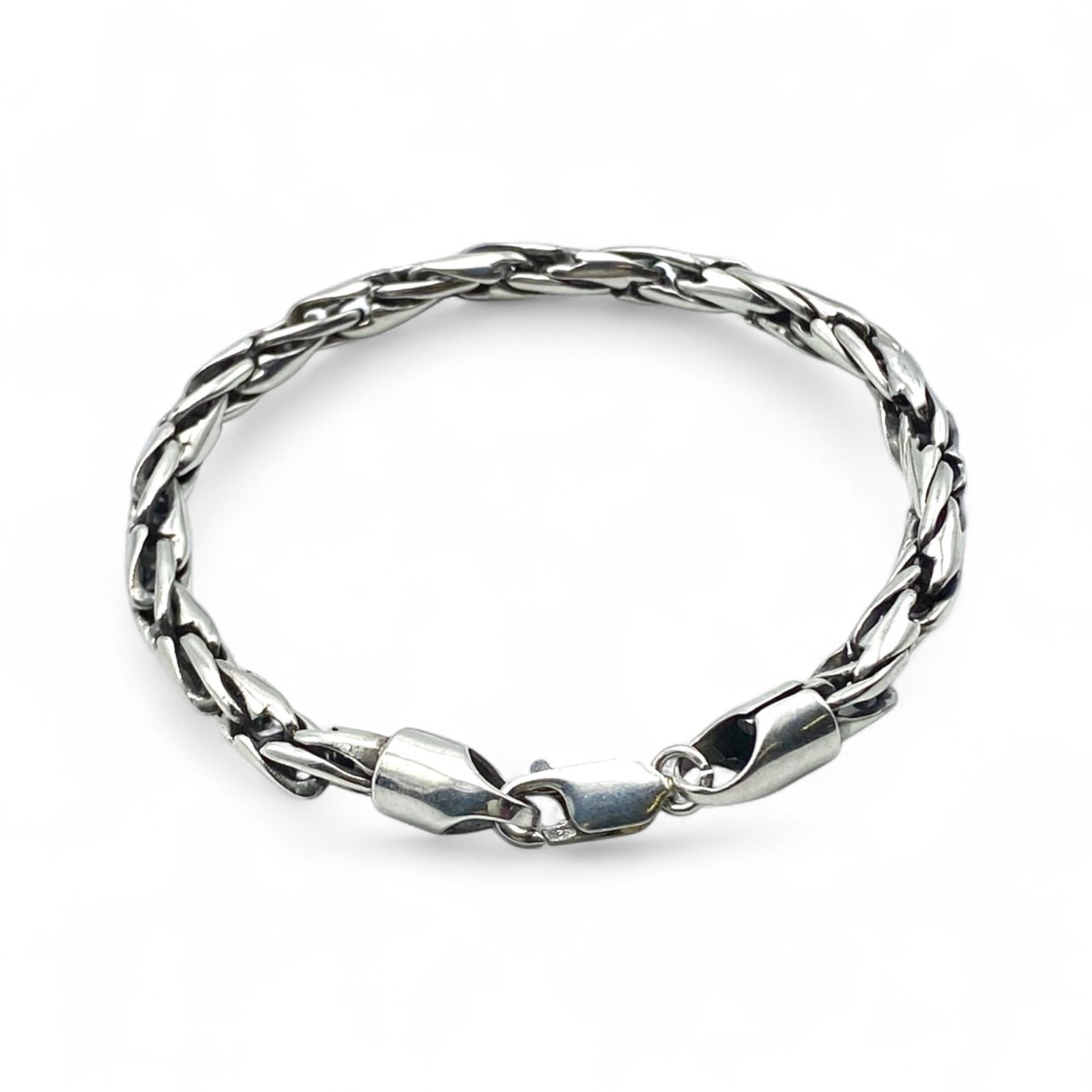 溢れる重厚感 ロープチェーン Silver 925 Bracelet シルバー ブレスレット 大ぶり シンプル ユニセックス