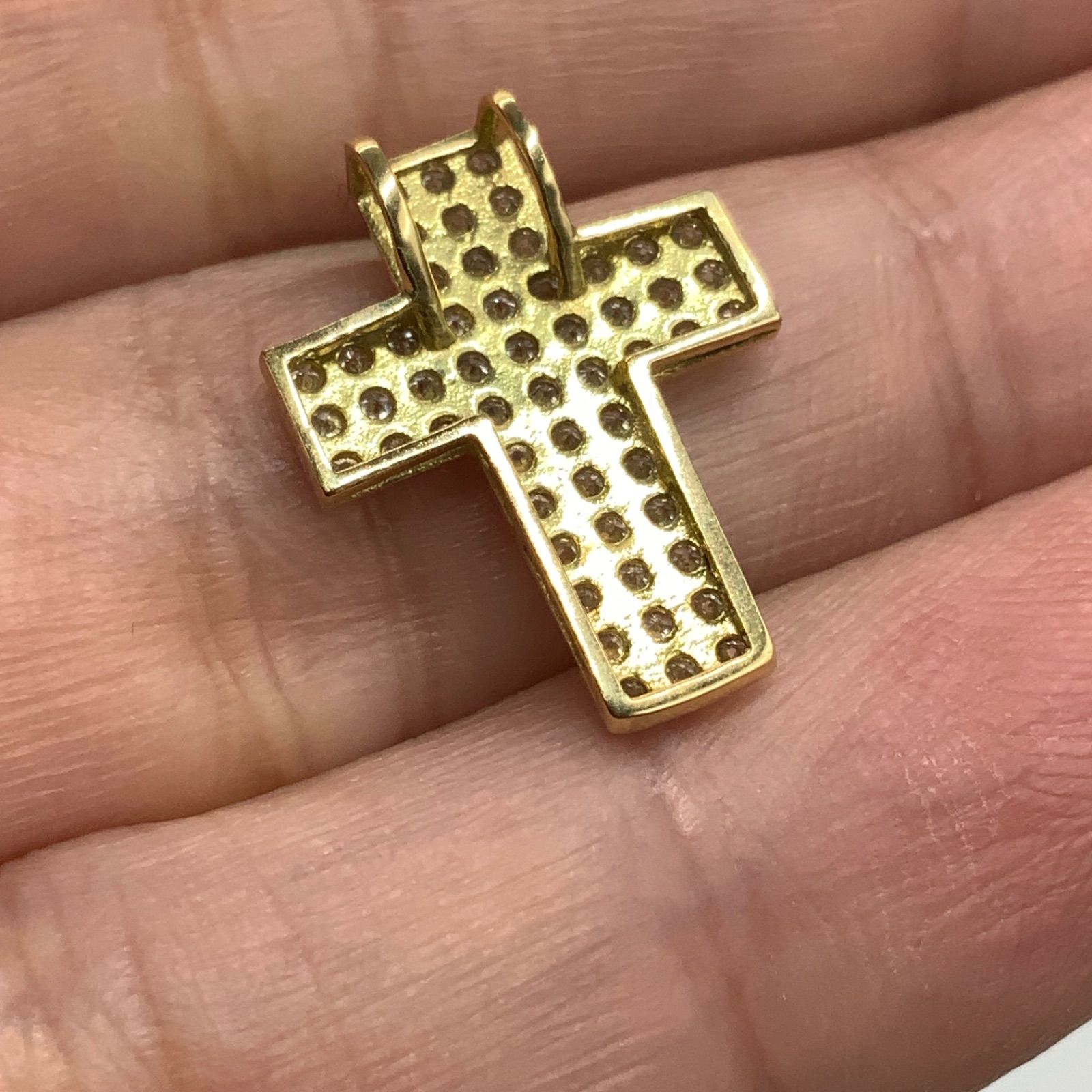 K18 ダイヤクロス ペンダント 0.54ct 1.5g