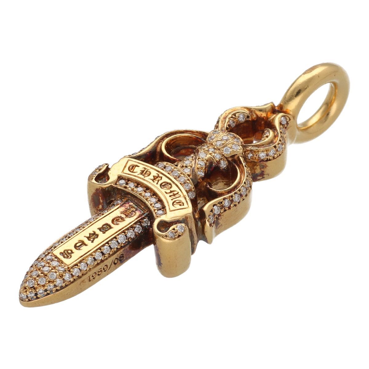 中古】 CHROME HEARTS クロムハーツ ダブルダガー 22K パヴェダイヤ ペンダントトップ ネックレス アクセサリー 19001239  AO - メルカリ