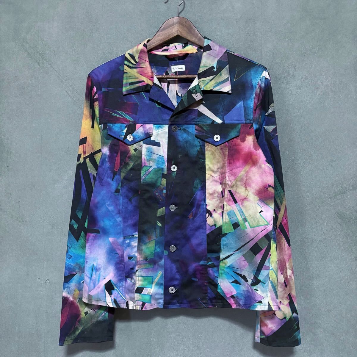 Paul Smith ポールスミス 幾何学柄 タイダイプリント コットン 