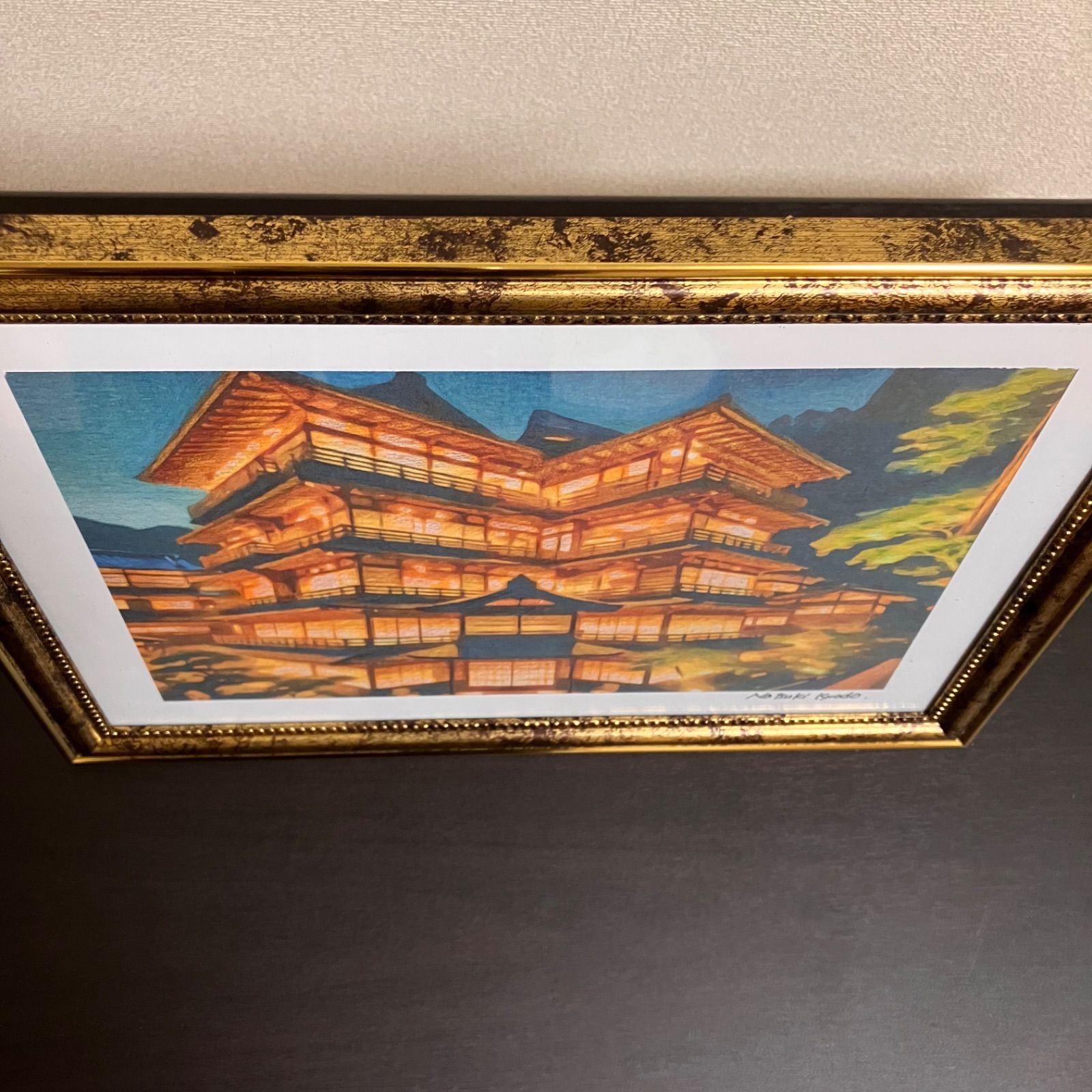 ジブリアート⑨ 千と千尋の神隠しより「金具屋」額装品 額縁寸法32.7 