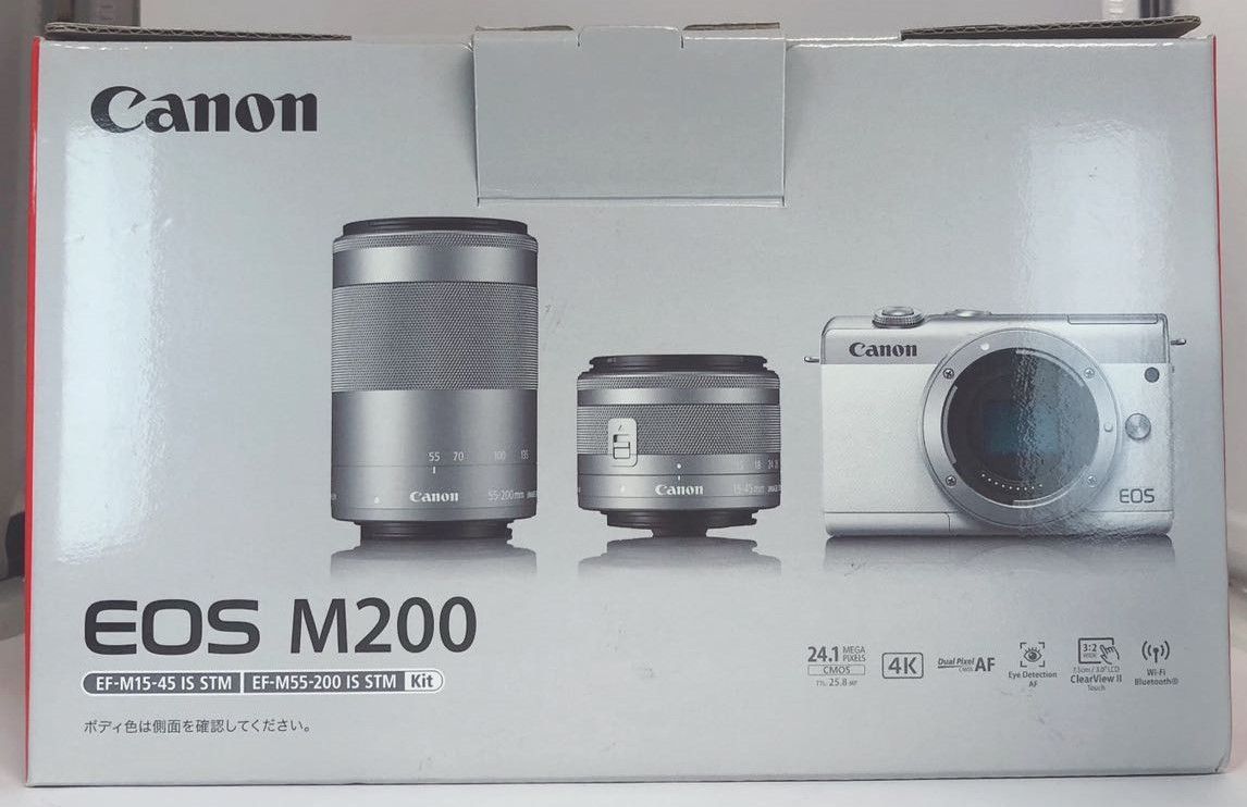 中古品】CANON EOS M200 ダブルズームキット ホワイト - メルカリ