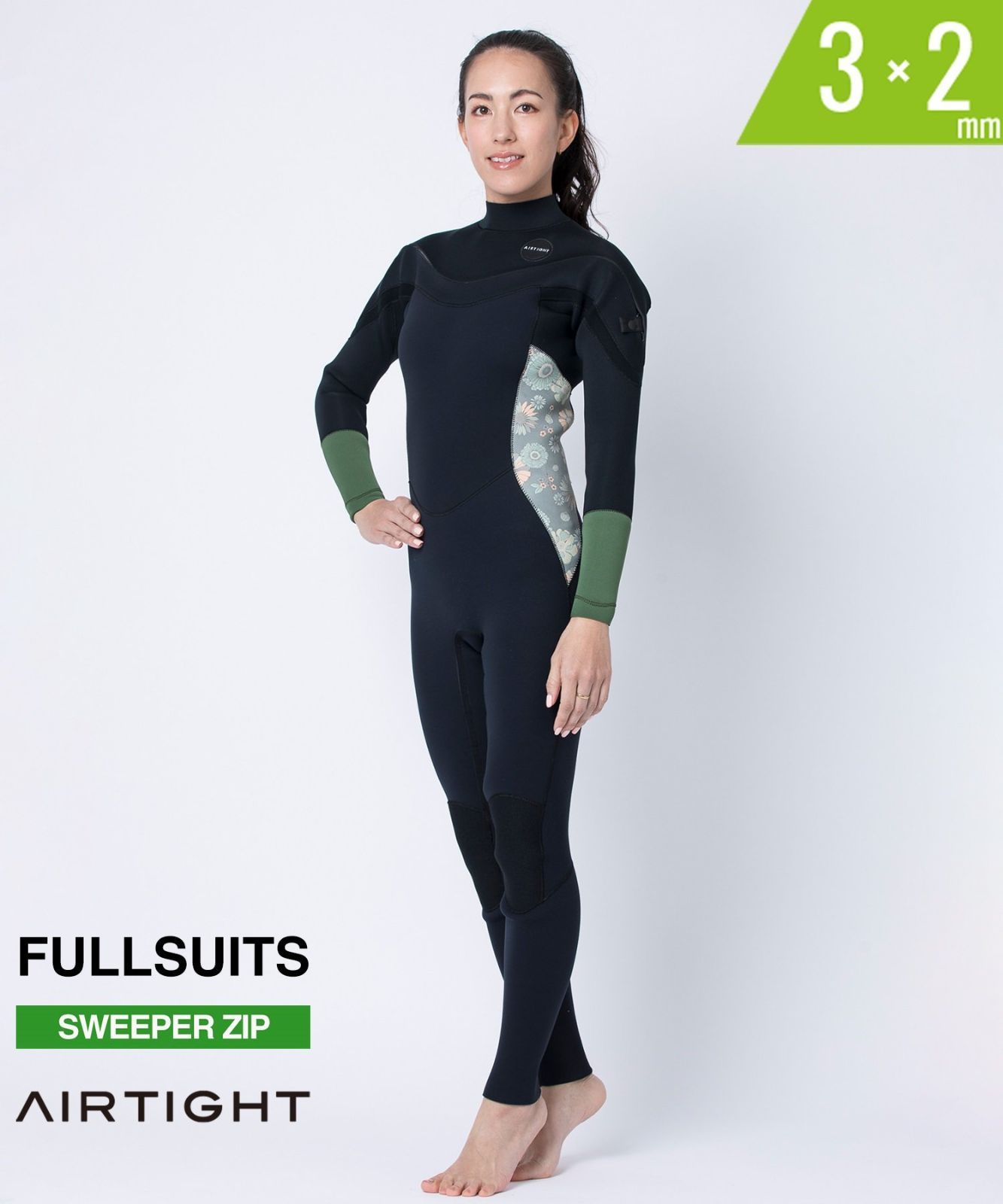 ムラスポOUTLET エアータイト EDGE W スイーパージップ 3 X 2 mm レディース サーフィン ムラサキスポーツ OUTLET アウトレット