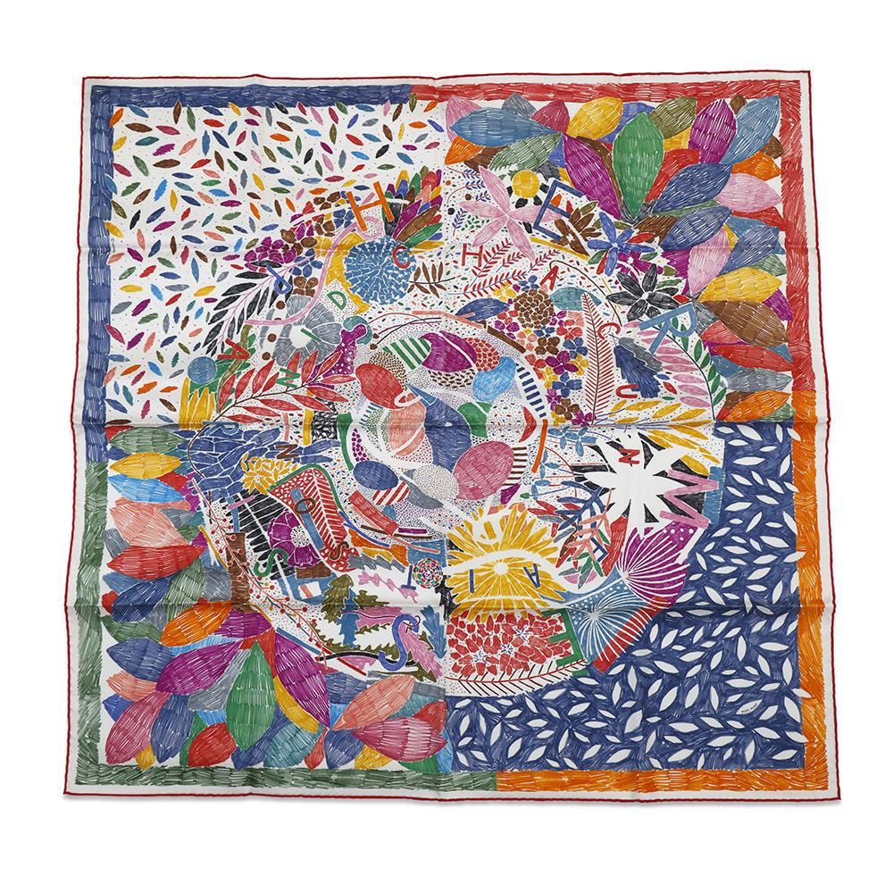 エルメス スカーフ カレ90 それぞれの巣作り Chacun fait son nid