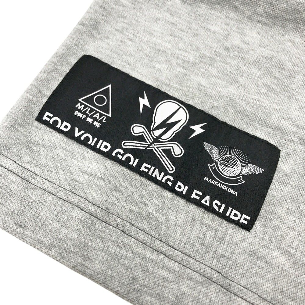 サイズ 44 MARK-LONA マークアンドロナ 半袖ポロシャツ プリント切替 グレー系 240101469267 ゴルフウェア メンズ ストスト LLC-HASEGAWATOSO_COM