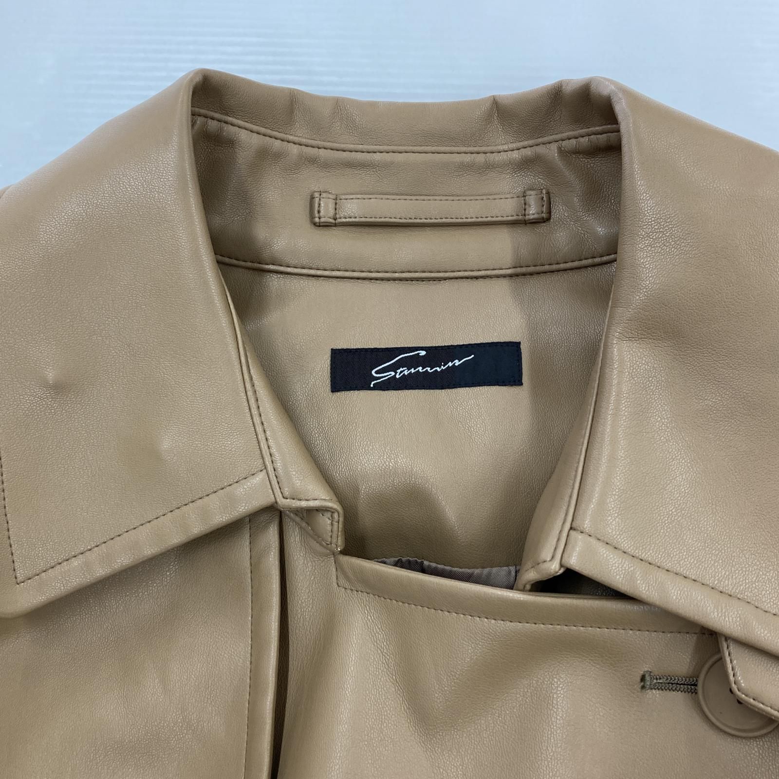 Stunning lure フェイクレザー ショート トレンチコート STUNNING LURE スタニングルアー フェイクレザー ショートトレンチ