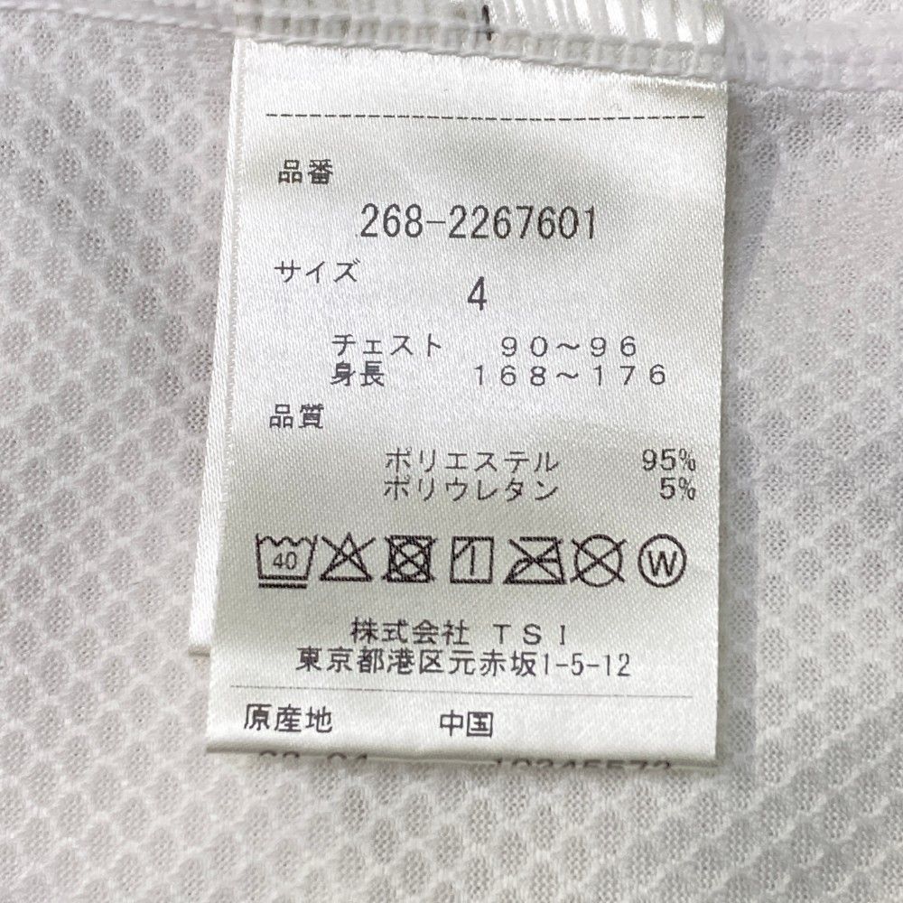 サイズ：4 PGG PEARLY GATES パーリーゲイツ  半袖ハイネックTシャツ  ホワイト系 [240101459222] ゴルフウェア メンズ ストスト サイズ：4 PGG PEARLY GATES パーリーゲイツ 半袖ハイネックT