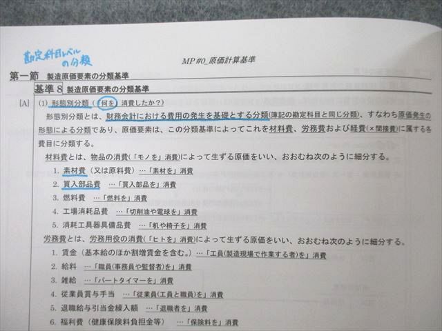 UI25-078 CPA 公認会計士講座 管理会計論 個別計算/短答対策問題集等