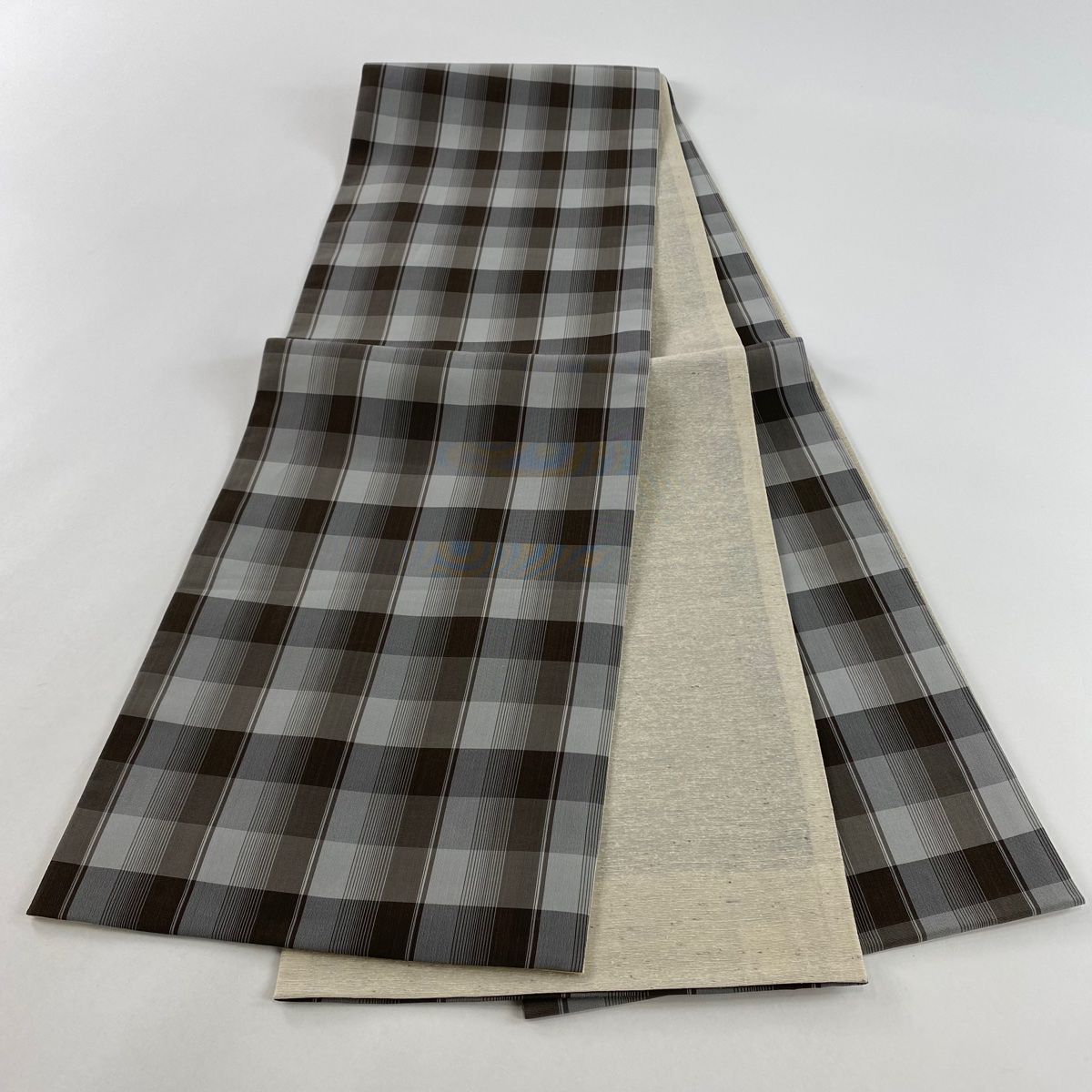 名古屋帯 美品 名品 正絹 袋名古屋帯 美品 名品 花唐草 縞 焦