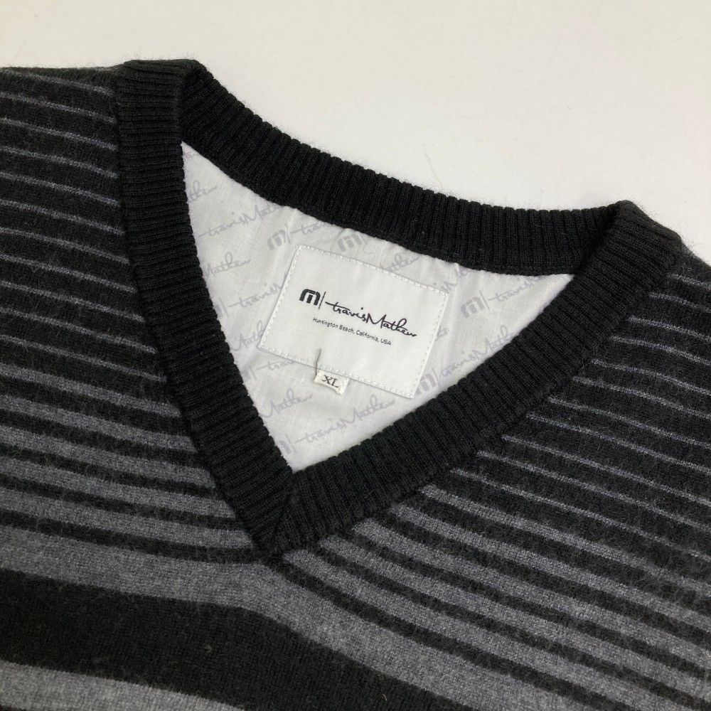 【新品、未使用】トラビスマシュー　ウール　ニット　ベスト　メンズ　サイズ：Ｍ TRAVIS MATHEW トラビスマシュー ウール Vネックニットベスト