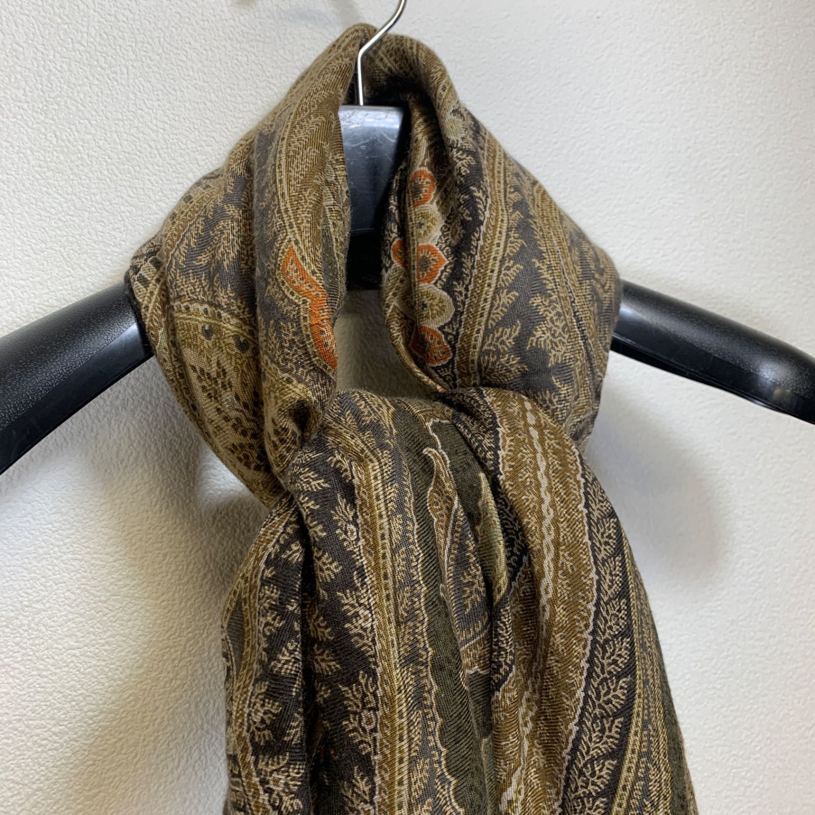 ETRO ストール　カシミヤ、シルク ETRO ペイズリー柄 カシミヤシルク 最高級生地 大判ストール