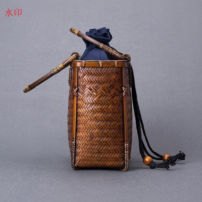 新入荷☆*手作り 竹編細工籠*收納籃*竹工芸*竹細工*竹かごだけ