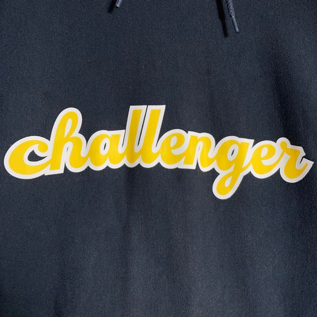 CHALLENGER プルオーバーパーカー ビッグロゴ 紺 L CHALLENGER プルオーバーパーカー ビッグロゴ 紺 L - メルカリ