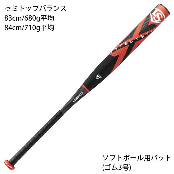ソフトボール3号バット カタリストII 83cm 走り回れ 680g