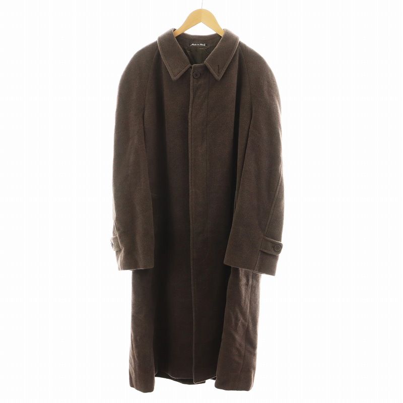 ジョルジオアルマーニ GIORGIO ARMANI ステン コート ロング丈 ピュアウール アウター 50 茶 ブラウン |AN43 GY18 MT