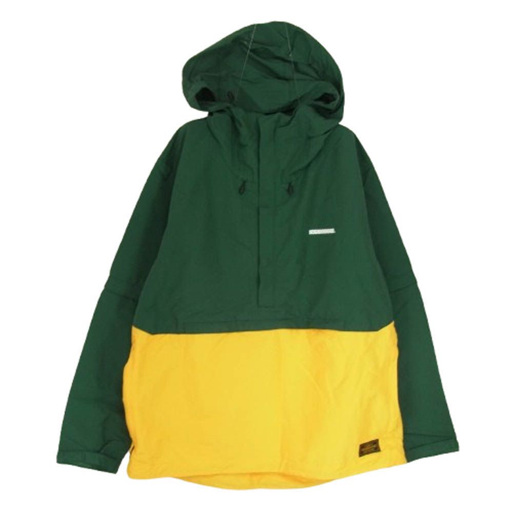 NEIGHBORHOOD ネイバーフッド 18AW 181TSNH-JKM04 WAVES CN-JKT ロゴプリント ハーフジップ アノラック マウンテンパーカー ナイロン ジャケット グリーン系 L