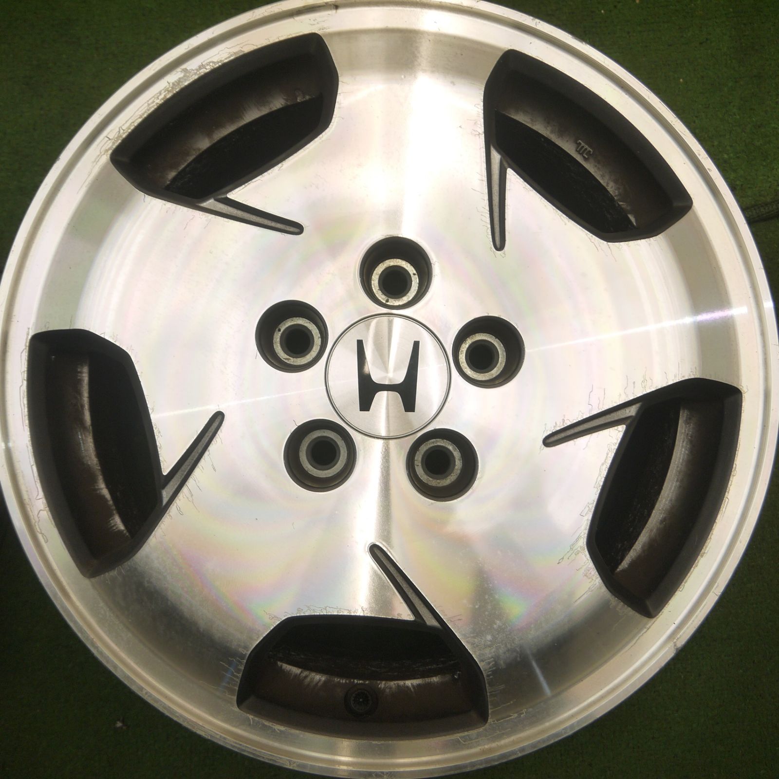 ホンダ　オデッセイ　純正ホイール　 16インチ　16x6.5JJ offset55　PCD114.3/5H　DUNLOP 215/60R16　　 ☆良品4本セット オデッセイ RB3 純正 ホンダ 16X6.5J +55 5H