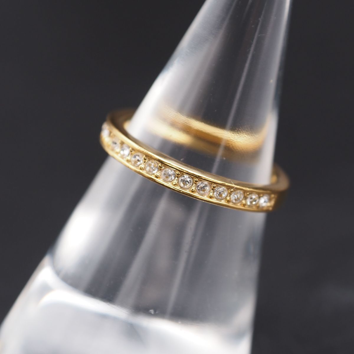 B469 スワロフスキー SWAROVSKI リング ラインストーン ゴールド
