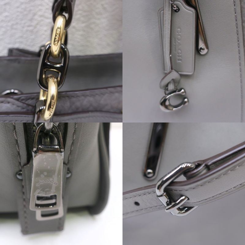 ⭐️極美品⭐️コーチ ドリーマー 2way ハンドバッグ トート ラメグリッター 極美品】COACH コーチ ドリーマー 2wayショルダー 本革 グレー