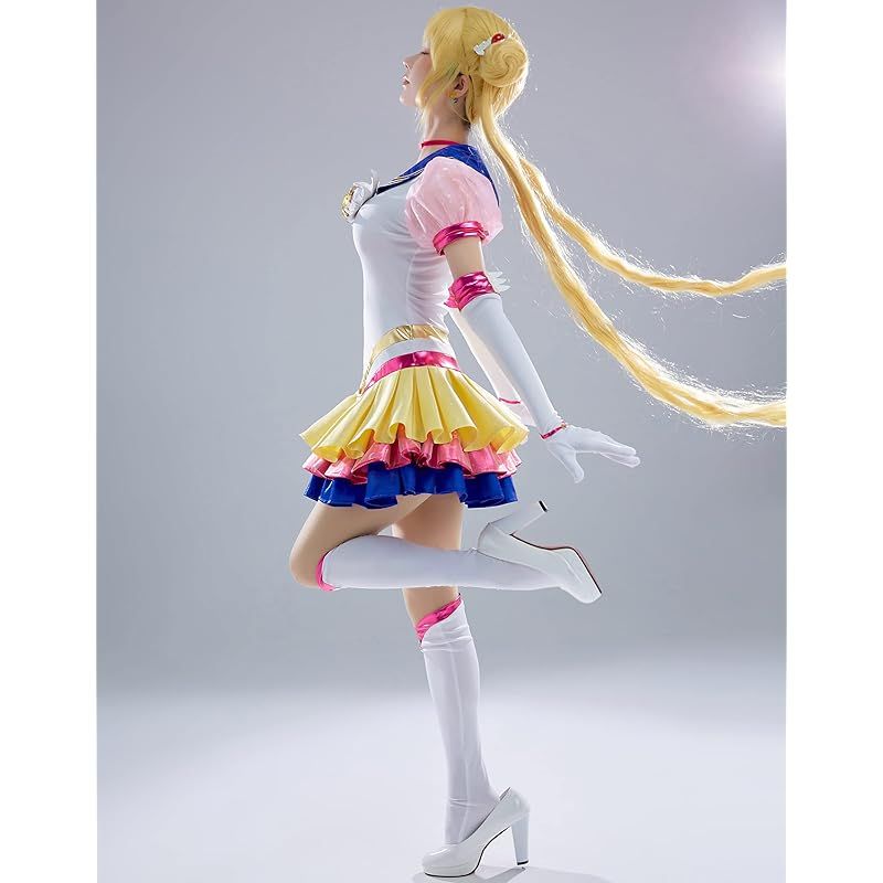 在庫 Miccostumes 女性 コスチューム アニメ 美少女 戦士 コスプレ 衣装 制服 セット かっこいい XL