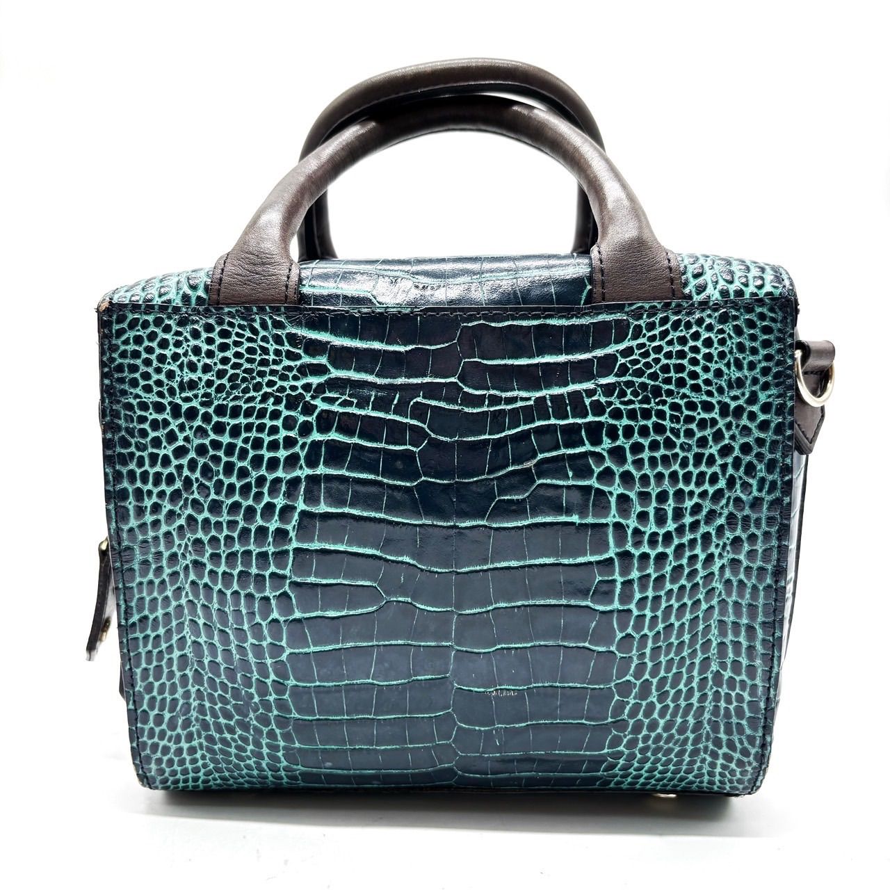 入手困難　Viviene Westwood クロコ型押し レザー ブルー　オーブ ヴィヴィアンウエストウッドトートバッグクロコ型押しレザーブルーオーブ