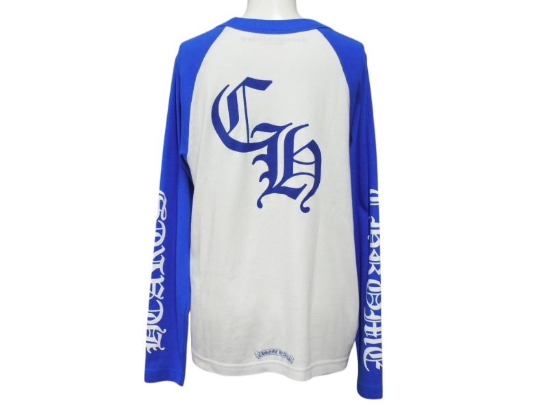 CHROME HEARTS ロンT ネックロゴ ホースシュー ラグラン 袖ロゴ 送料込