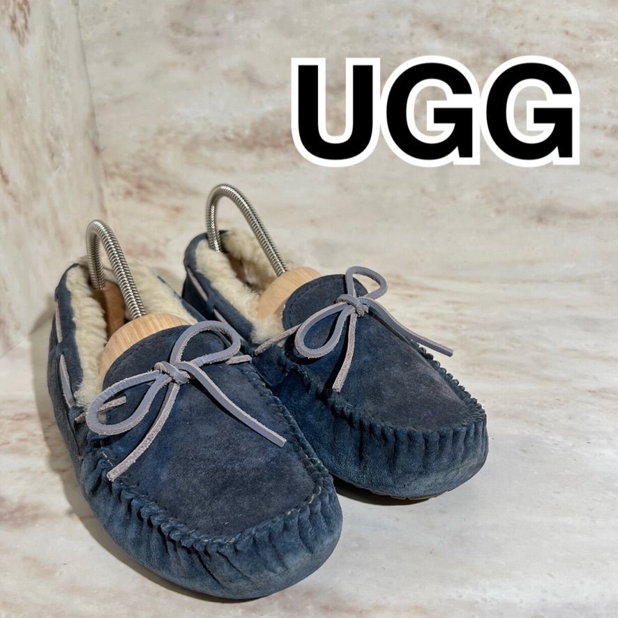 DAKOTA』UGG アグ ダコタ モカシン サイドロゴ 中ボア ネイビー 24 AW