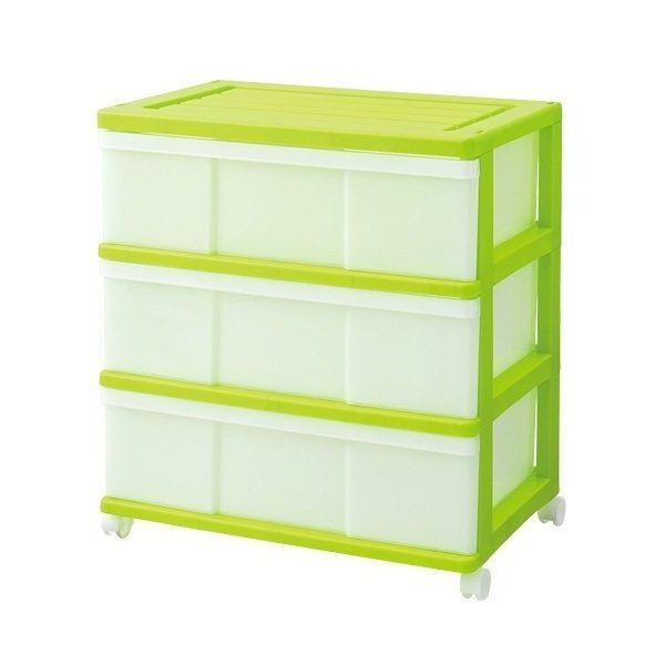 カラフルチェスト　引き出し3個 カラフルチェスト 引き出し3個 収納ケース ワイド収納ケース 3段