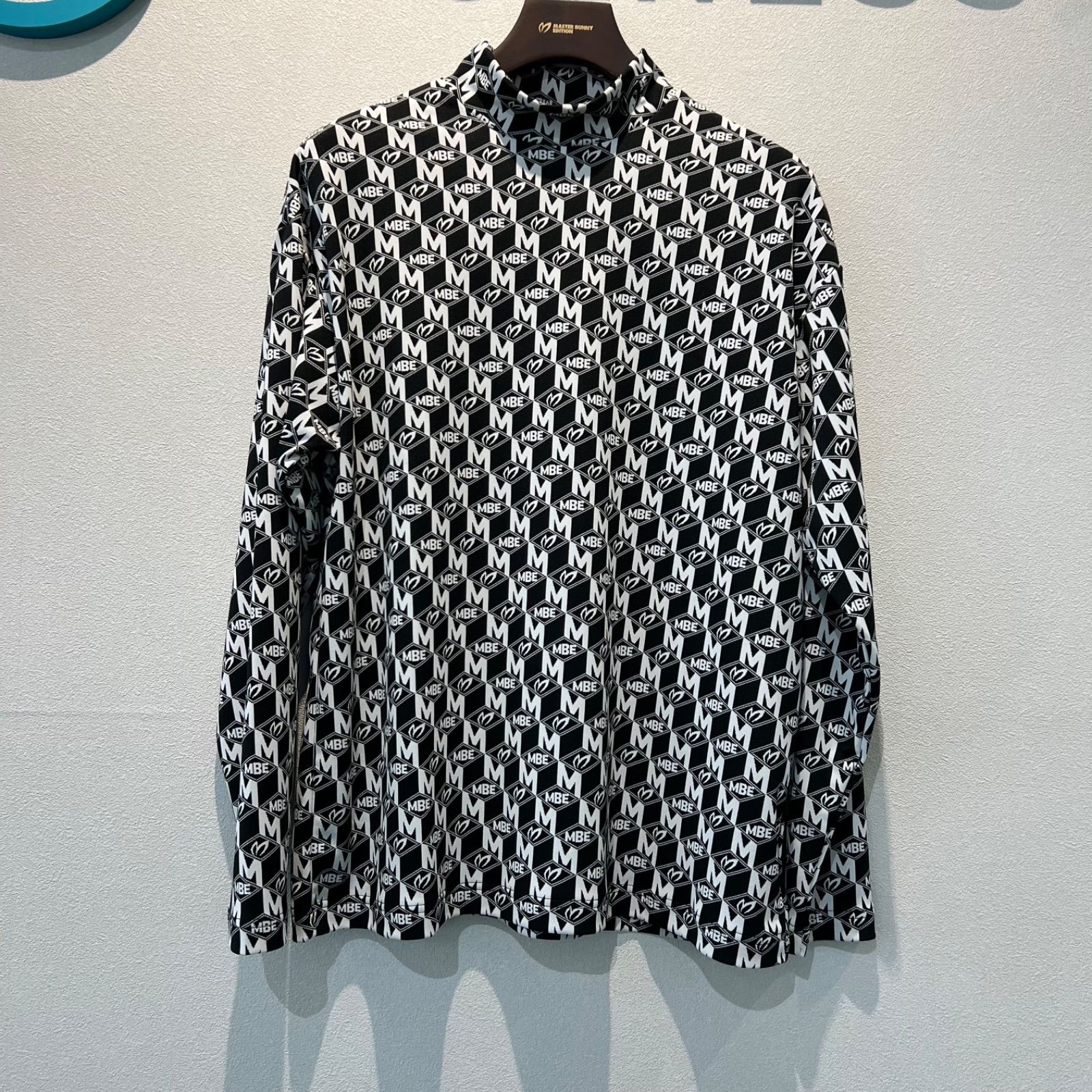 タグ付 MASTER BUNNY EDITION エコブルーMキューブジャガード長袖ハイネックカットソー サイズ５ L