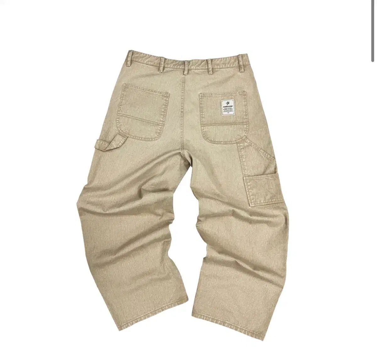 | 1 アオイロ カット ダブルニー パンツ タン