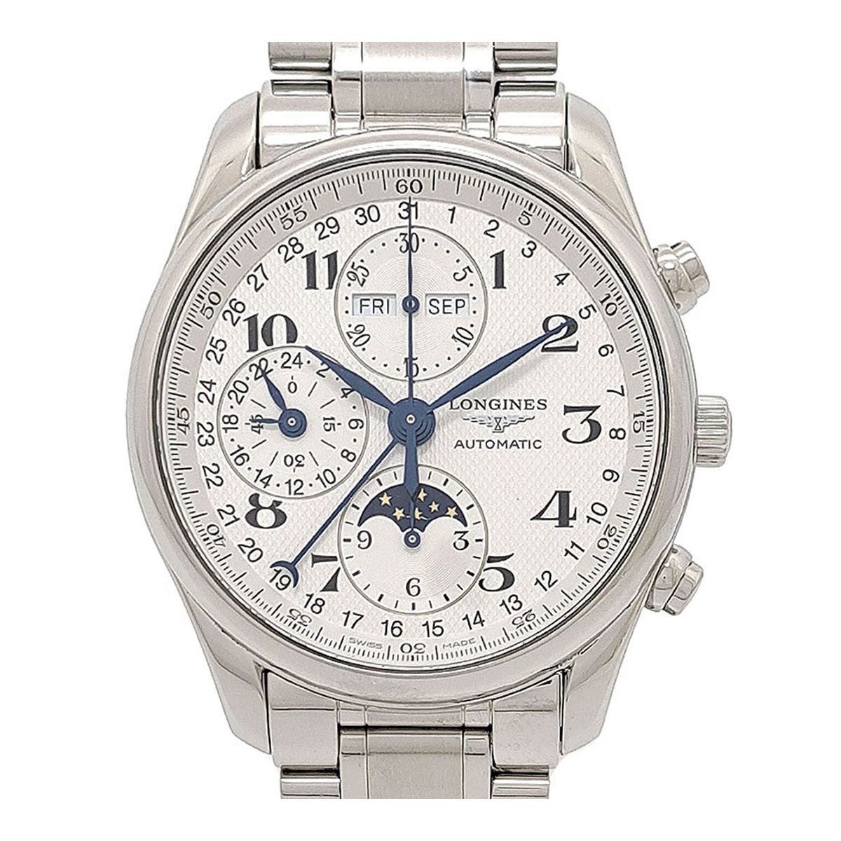 ロンジン マスターコレクション クロノグラフ ムーンフェイズ L2.673.4 自動巻き ステンレススティール メンズ LONGINES 時計