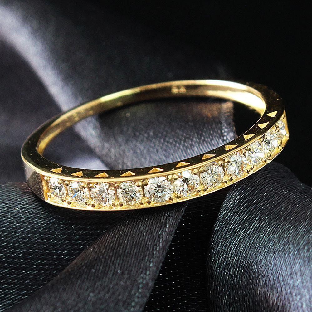 ギラギラ！最高ハートキュー 0.3ct ダイヤモンド K18YG リング 鑑別 ギラギラ！最高ハートキュー 0.3ct ダイヤモンド K18 yg リング 鑑別