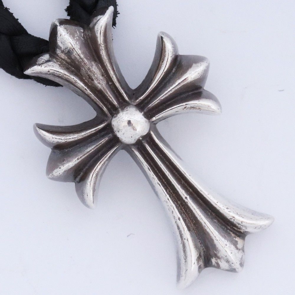 クロムハーツ スモールCHクロス ボロチップ付き CHROME HEARTS クロムハーツ SMALL CROSS PENDANT NECKLACE