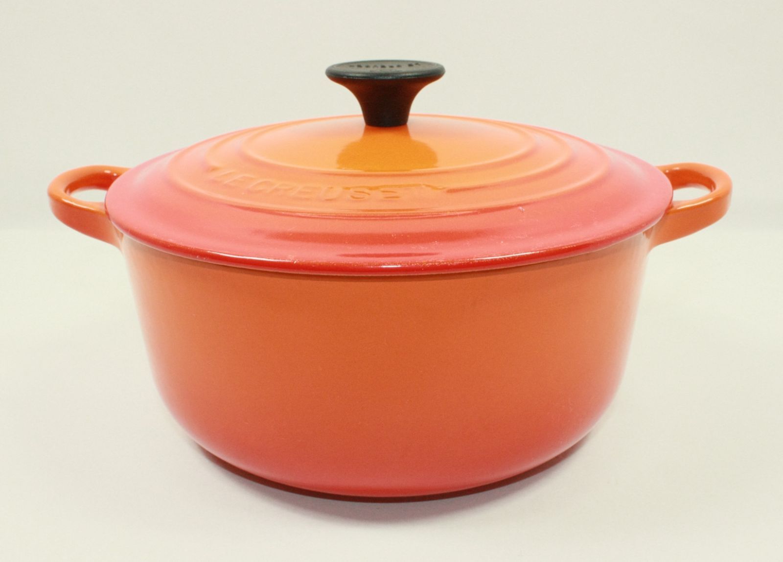 シグニチャー ココット・ロンド 16cm オレンジ (シルバーツマミ