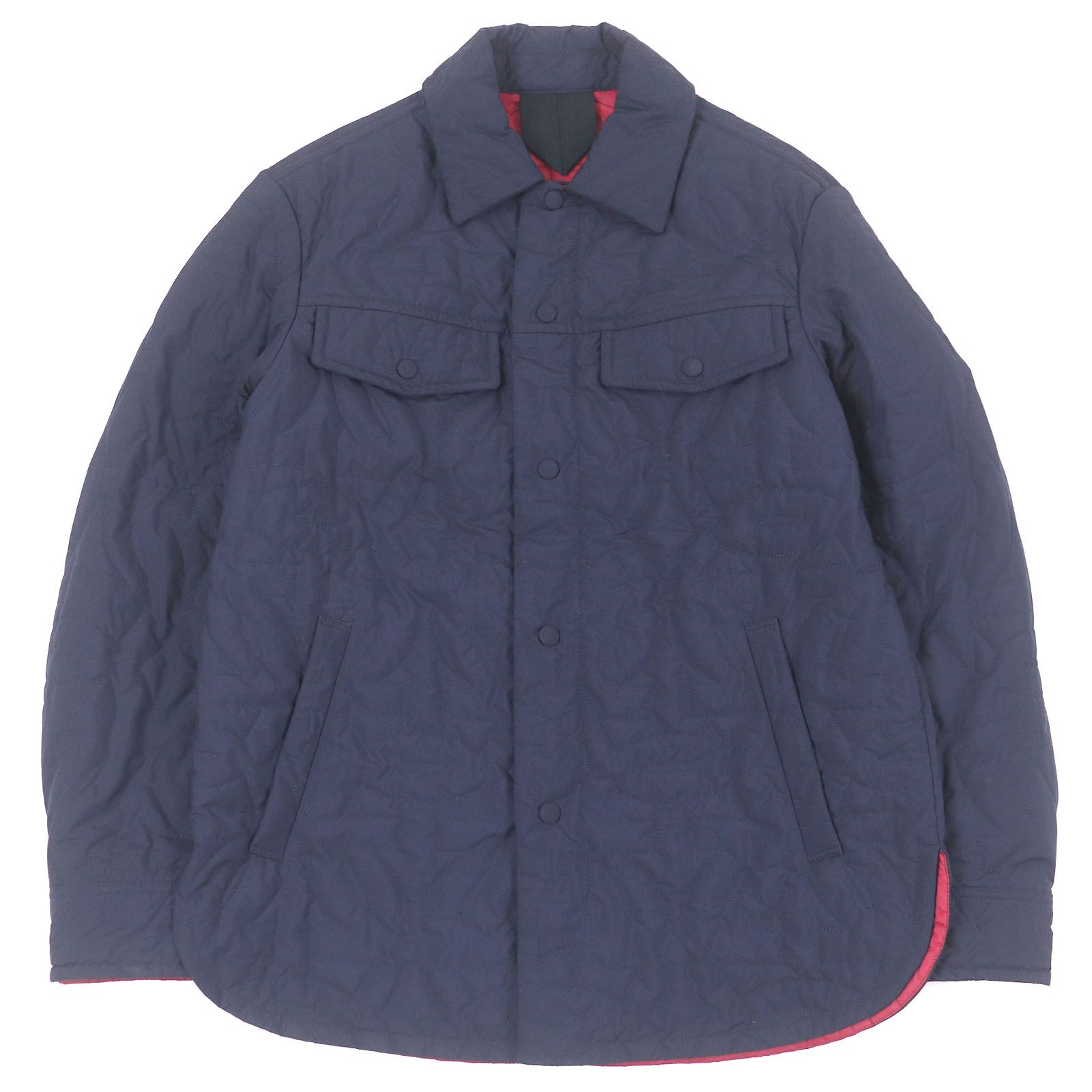 美品□Salvatore Ferragamo サルヴァトーレフェラガモ ガンチーニ 総柄 キルティングジャケット ブルゾン ネイビー 48 イタリア製 正規品 美品□Salvatore Ferragamo サルヴァトーレフェラガモ ガンチーニ 総柄