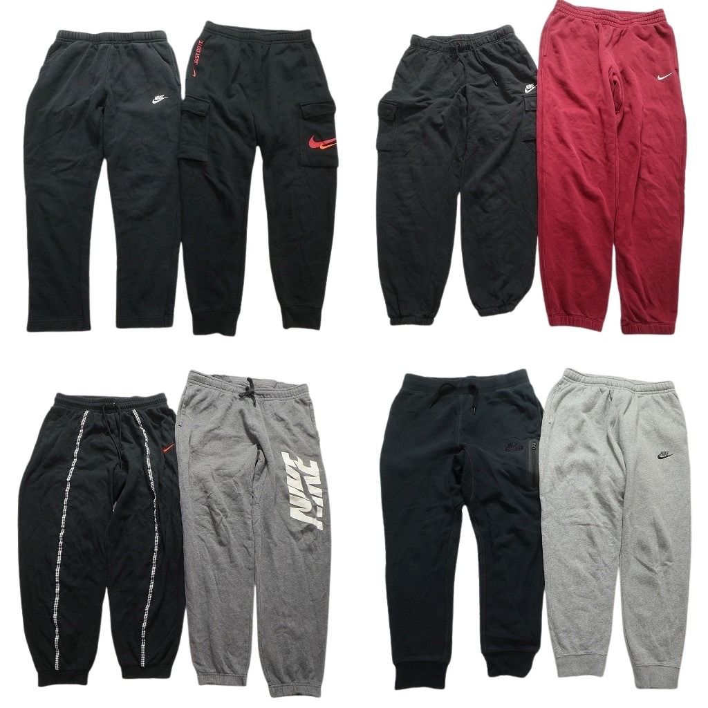 古着卸 ナイキ NIKE スウェット パンツ 8枚セット メンズ Ｍ カーゴパンツ ジョガーパンツ ブラック 黒 古着 NA7774