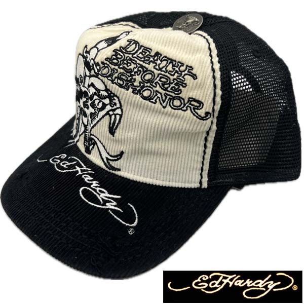 エドハーディー キャップ Ed Hardy Cap コーデュロイ SNAKE