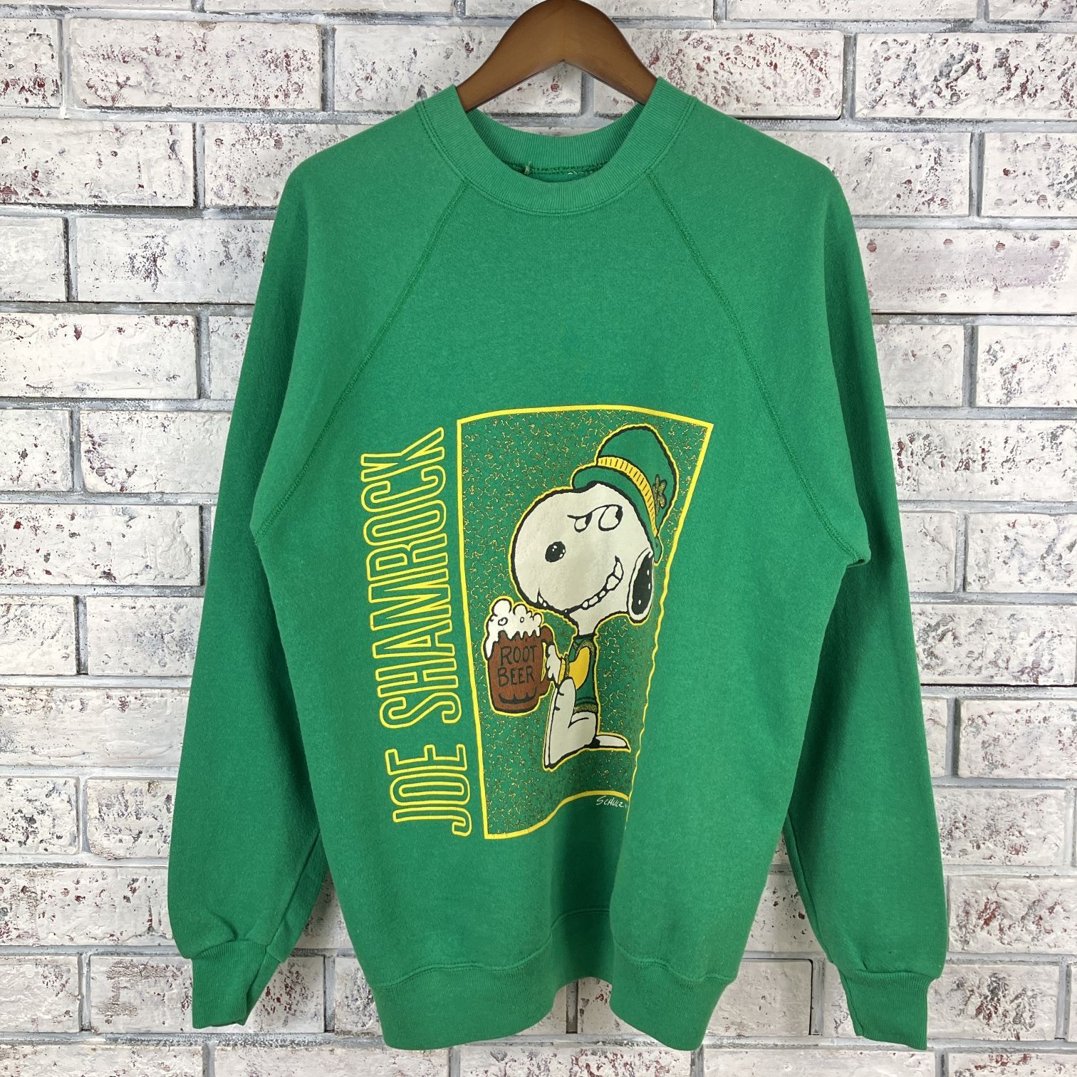 80年代 ラグランスリーブ ルートビア スヌーピー スウェット 80's