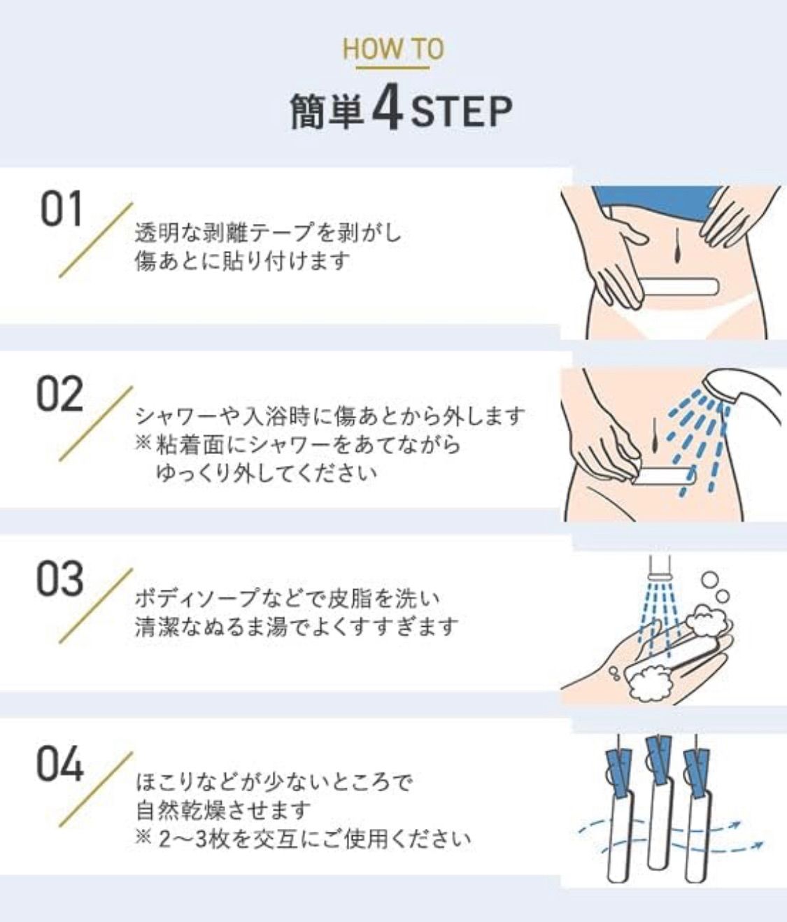 Good job me 帝王切開 傷あとケアテープ 日本製 医療用シリコーンゲル