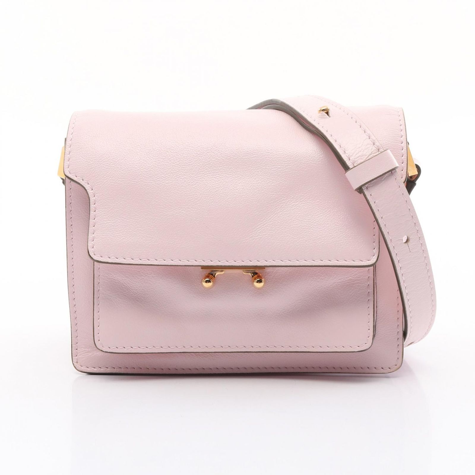 マルニ MARNI ショルダーバッグ TRUNK BAG MINI トランクバッグ ミニ ピンク レザー ショルダーバッグ レディース Used A