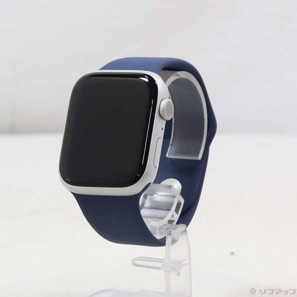 〔 品〕 Apple Watch Series 9 GPS 45mm シルバーアルミニウムケース ストームブルースポーツバンド 349